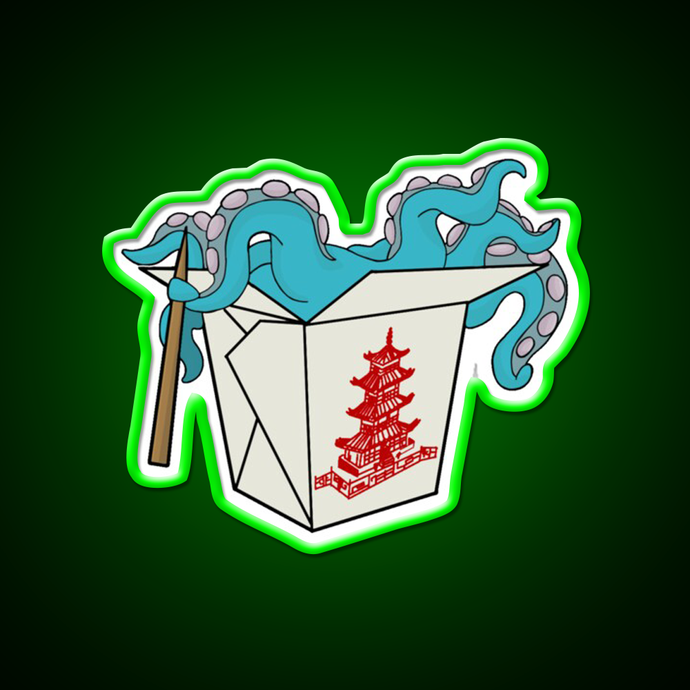 Take Out Led Neon Sign Chinese Food Rgb Color