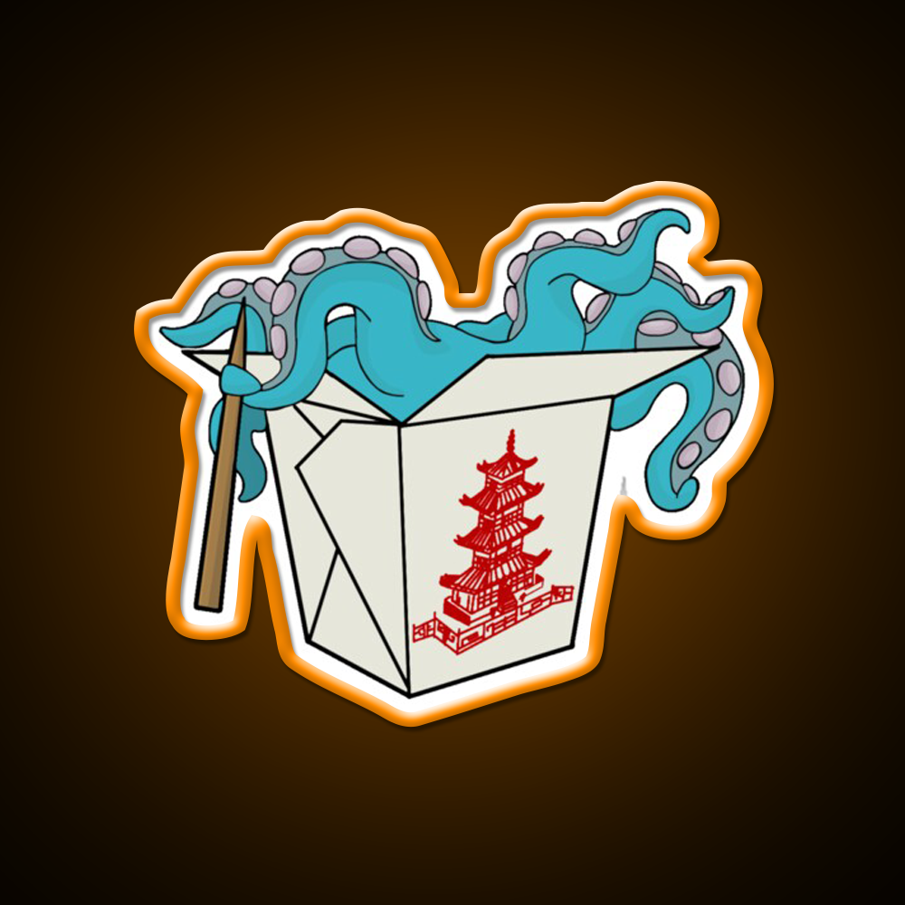 Take Out Led Neon Sign Chinese Food Rgb Color