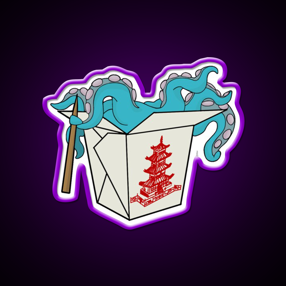 Take Out Led Neon Sign Chinese Food Rgb Color