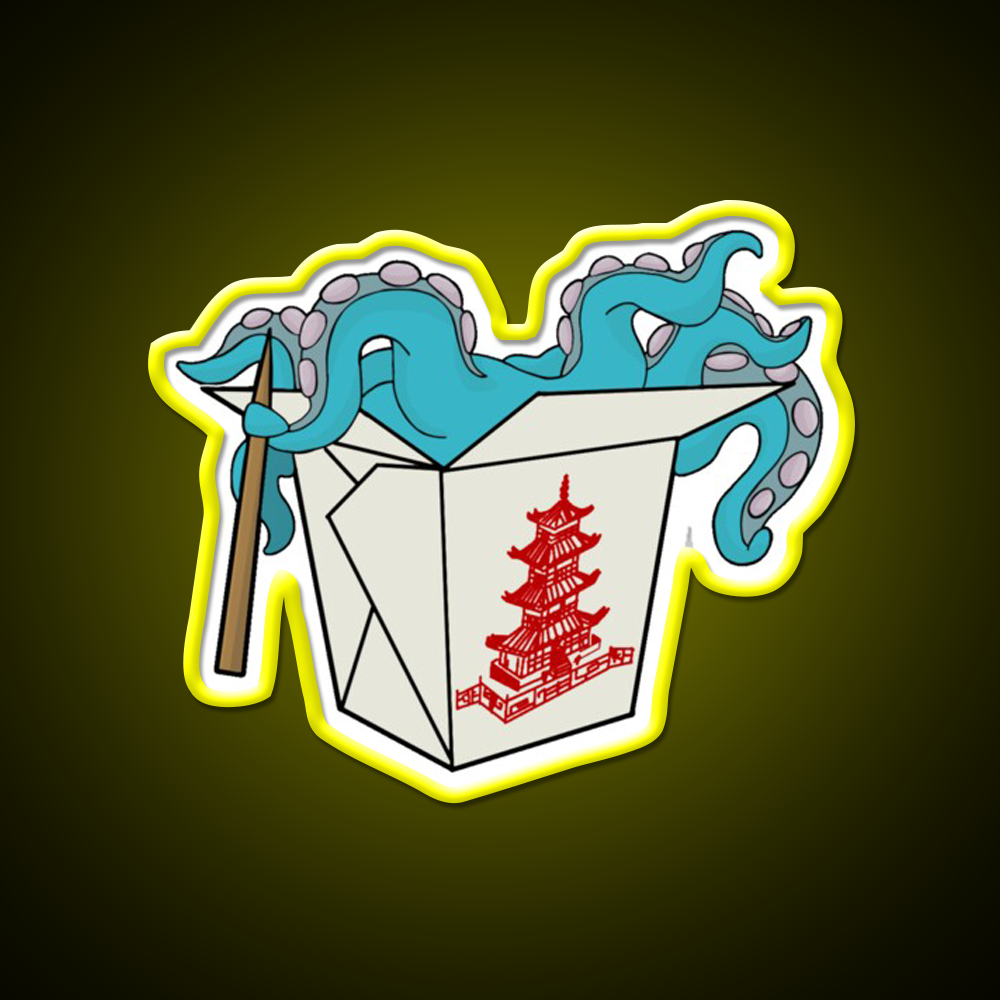 Take Out Led Neon Sign Chinese Food Rgb Color