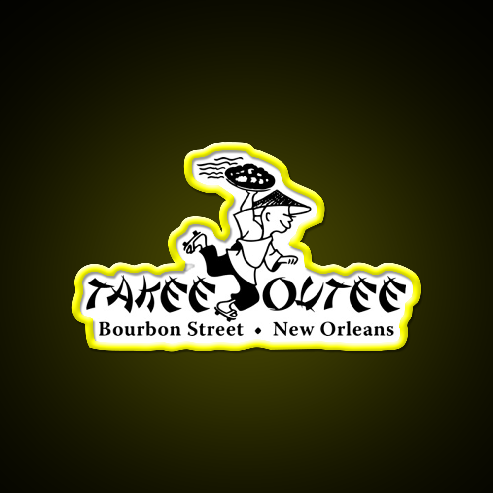 Takee Outee Led Neon Sign Chinese Food Rgb Color