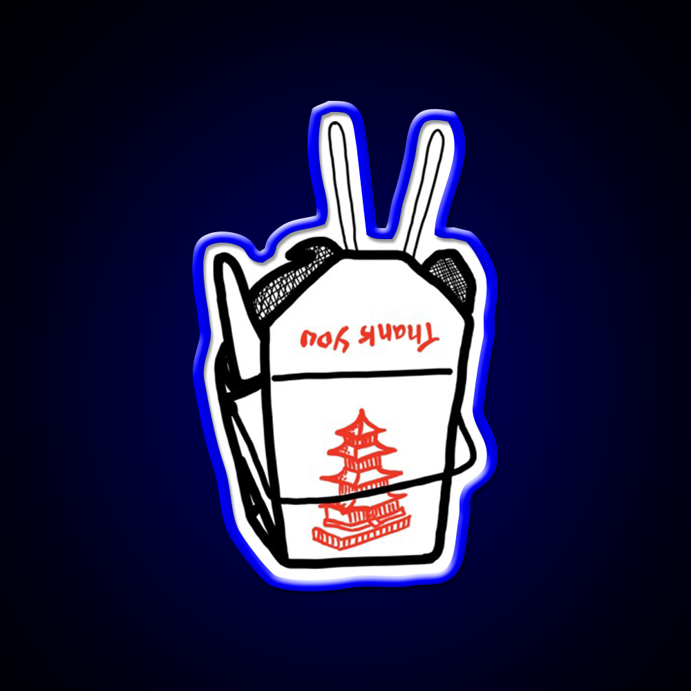 Takeout Boxxx Led Neon Sign Chinese Food Rgb Color