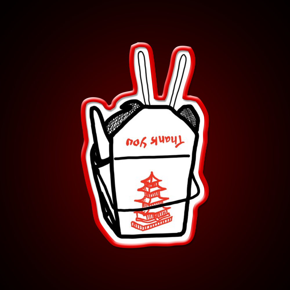 Takeout Boxxx Led Neon Sign Chinese Food Rgb Color