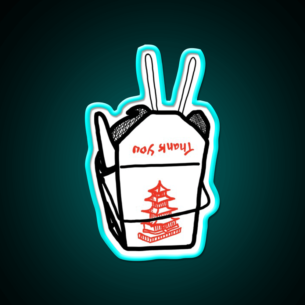 Takeout Boxxx Led Neon Sign Chinese Food Rgb Color - Shineneon