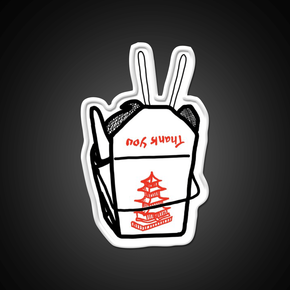Takeout Boxxx Led Neon Sign Chinese Food Rgb Color - Shineneon