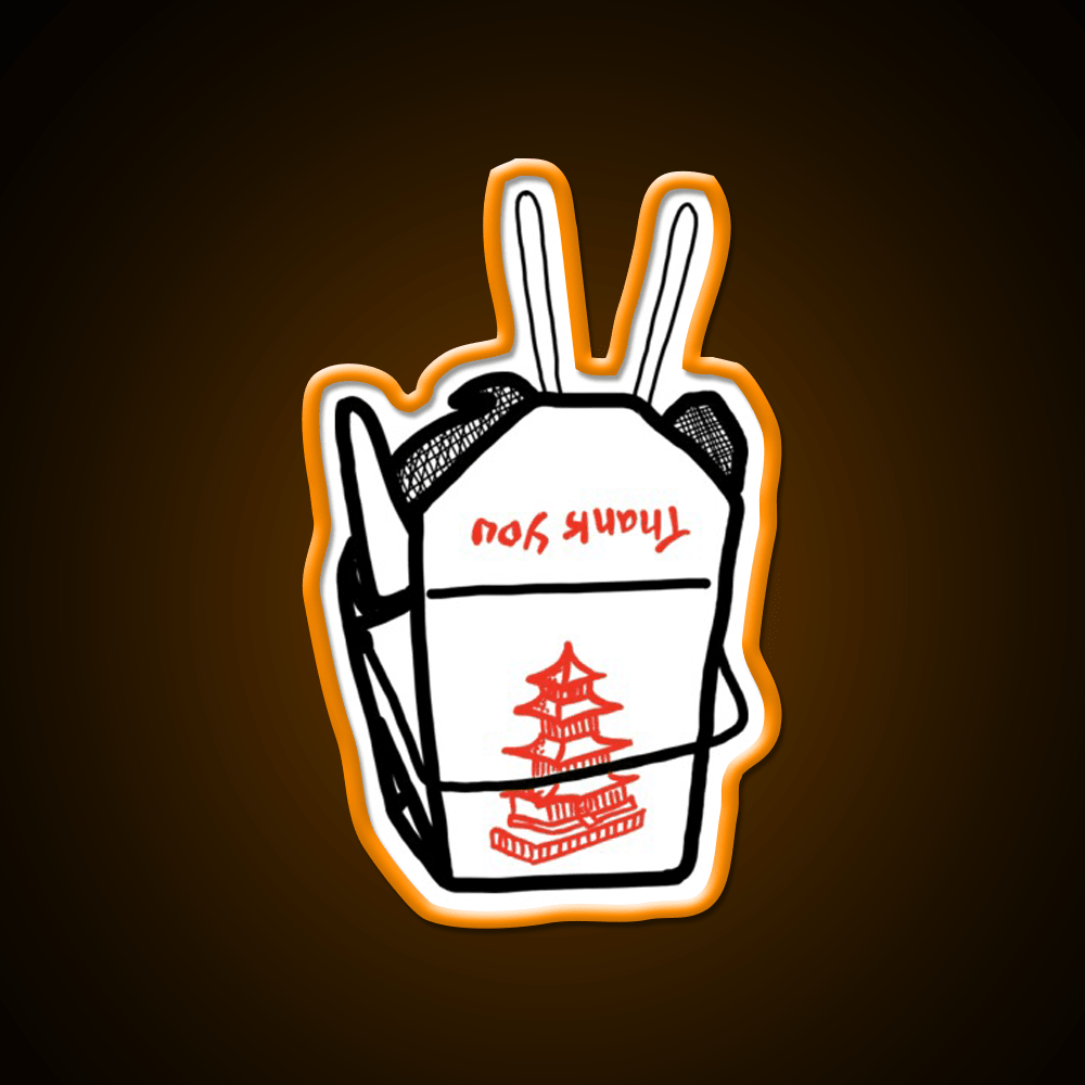 Takeout Boxxx Led Neon Sign Chinese Food Rgb Color - Shineneon