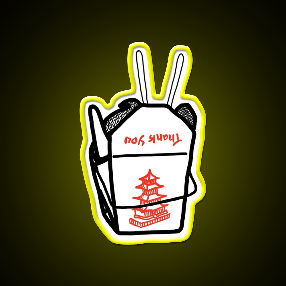 Takeout Boxxx Led Neon Sign Chinese Food Rgb Color