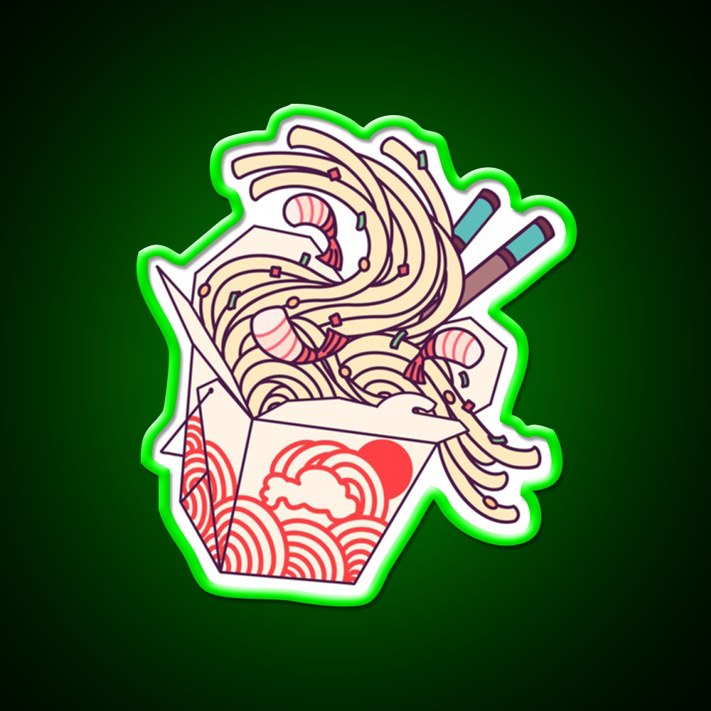 Takeout Noodles Lo Mien Led Neon Sign Chinese Food Rgb Color