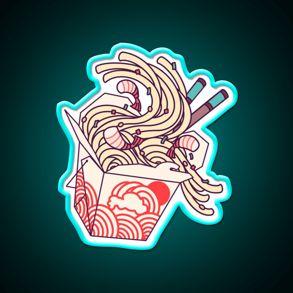Takeout Noodles Lo Mien Led Neon Sign Chinese Food Rgb Color - Shineneon