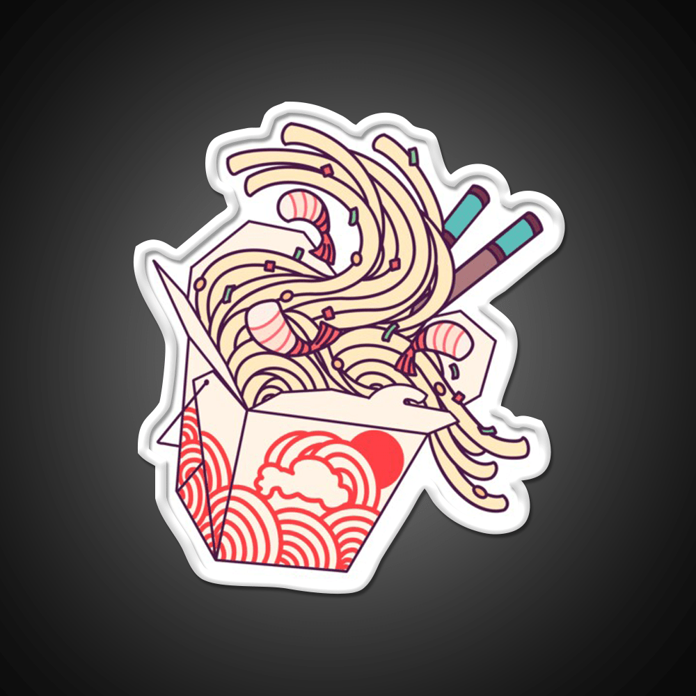 Takeout Noodles Lo Mien Led Neon Sign Chinese Food Rgb Color - Shineneon