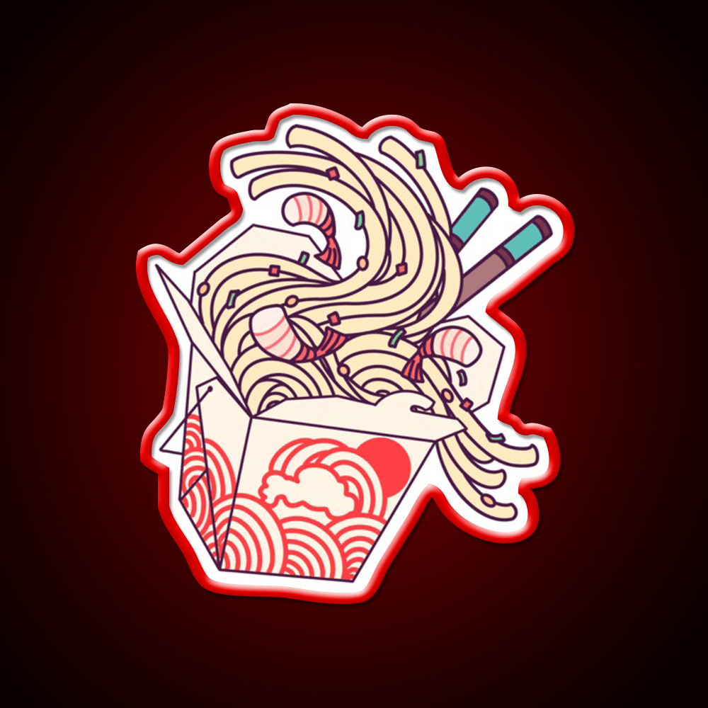 Takeout Noodles Lo Mien Led Neon Sign Chinese Food Rgb Color - Shineneon