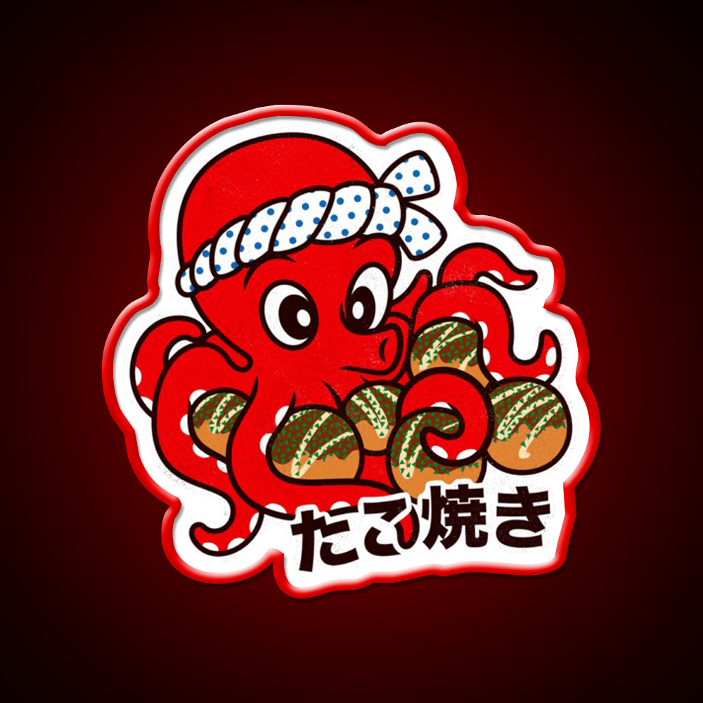 Takoyaki Snack Food Led Neon Sign Rgb Color - Shineneon