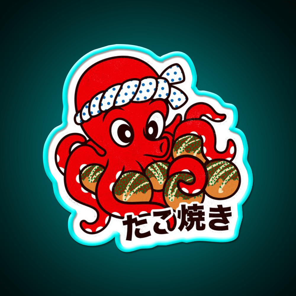 Takoyaki Snack Food Led Neon Sign Rgb Color - Shineneon