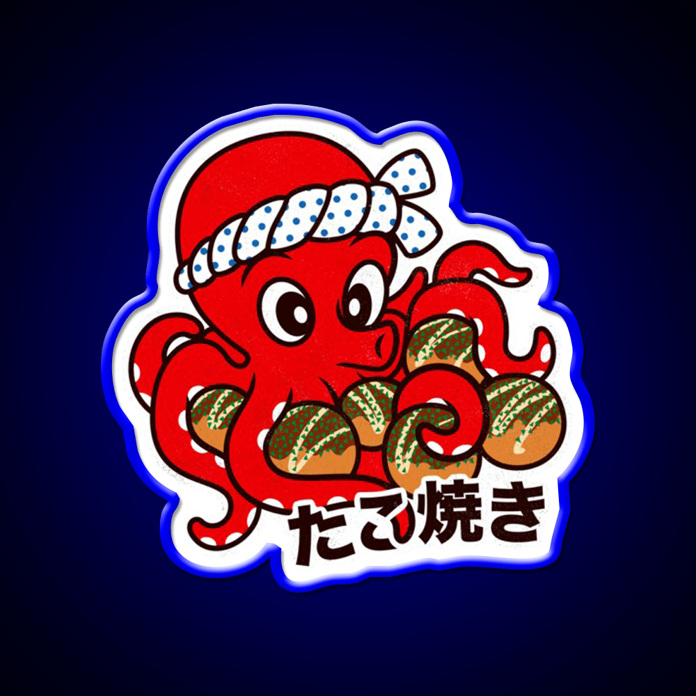Takoyaki Snack Food Led Neon Sign Rgb Color - Shineneon