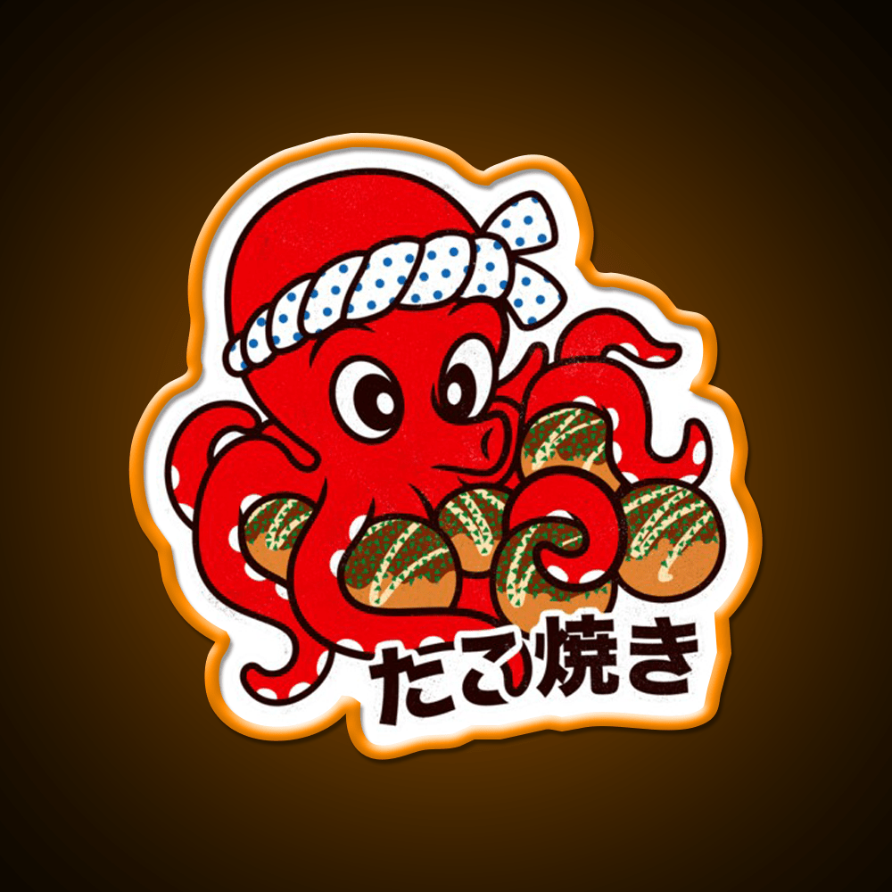 Takoyaki Snack Food Led Neon Sign Rgb Color - Shineneon