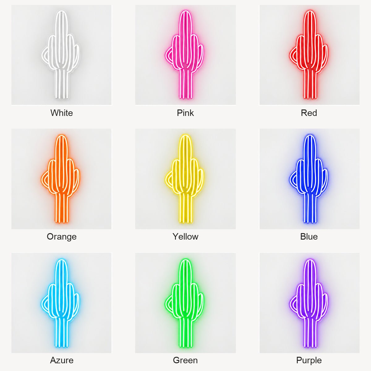 Tall Saguaro Cactus Vintage LED Neon Sign Garage Neon Sign - Shineneon