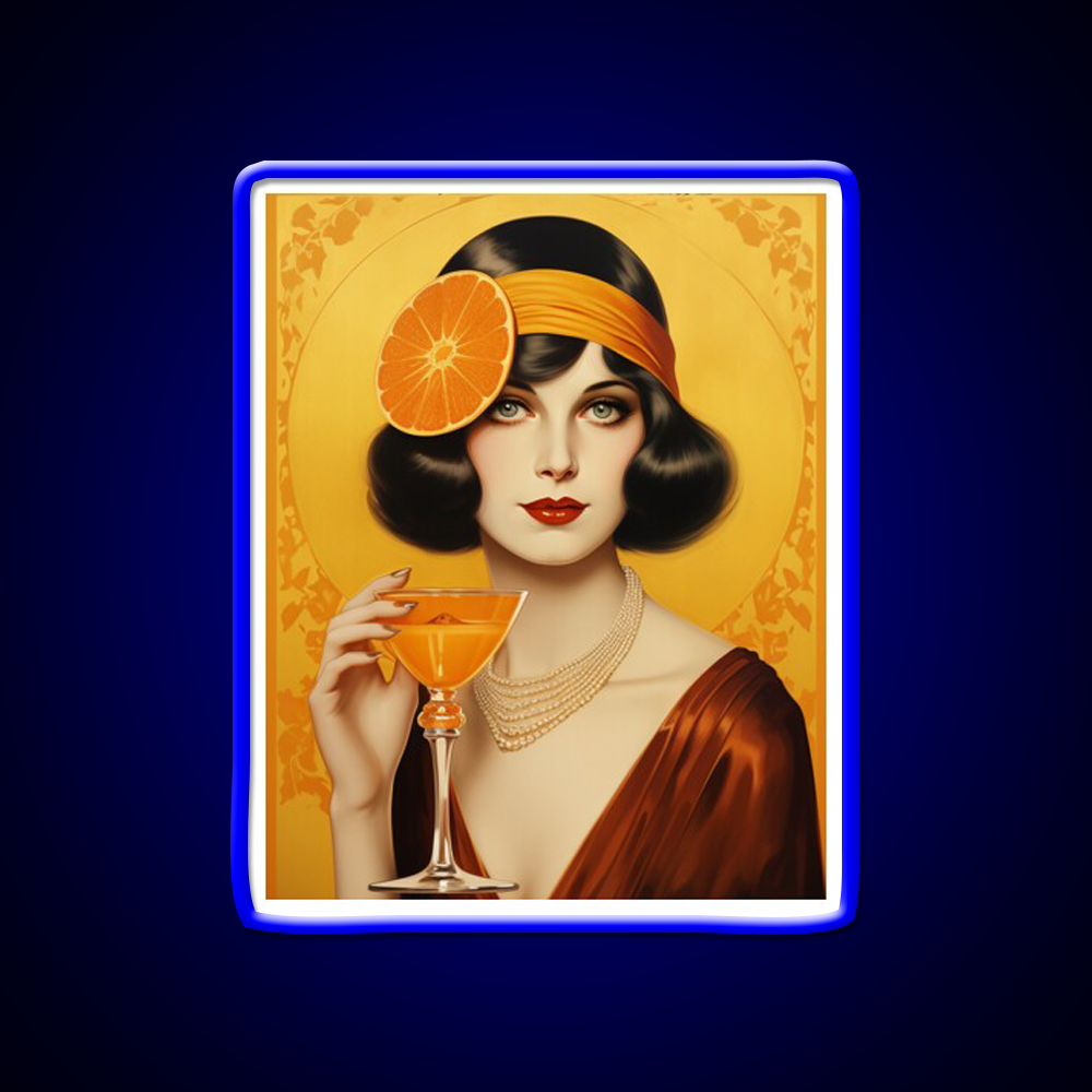 Tangerine Lady Cocktail Bar Decor Led Neon Sign Rgb Color - LED neon sign view 5