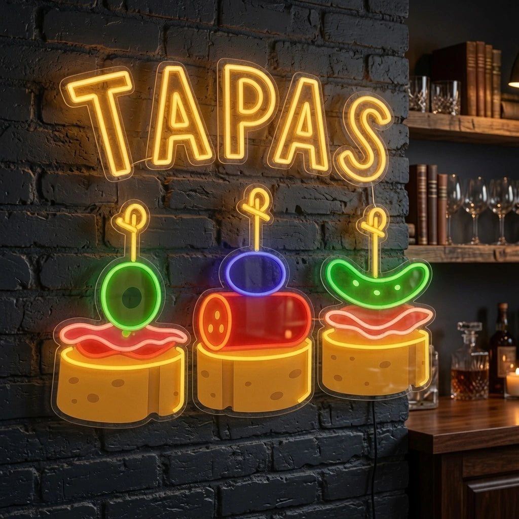 Tapas Wall Decor LED Neon Sign - 03 Real Lifestyle Scene