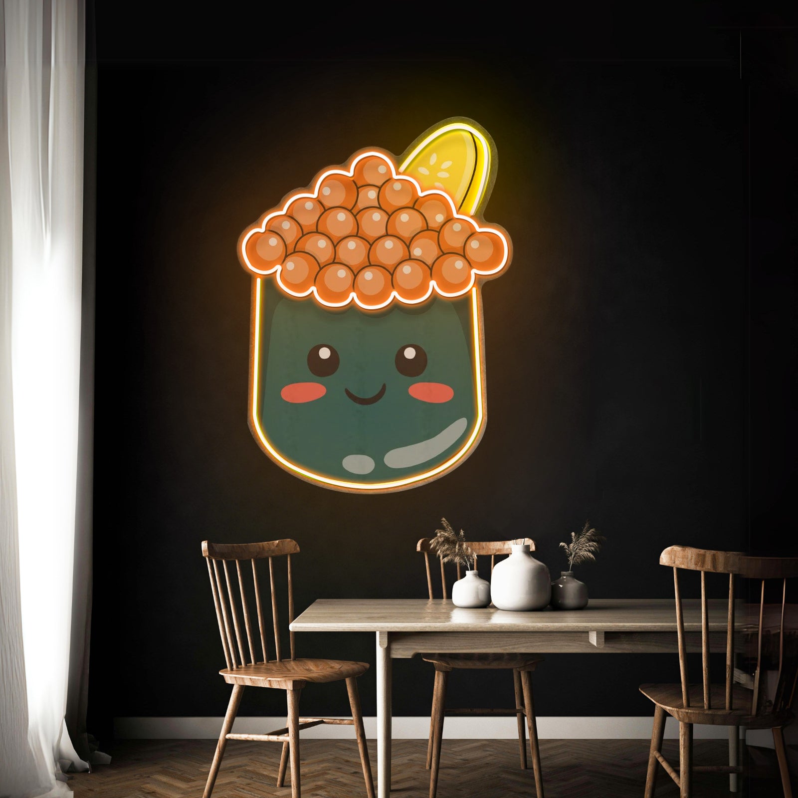 Tapioca Pearl Neon Acrylic Artwork