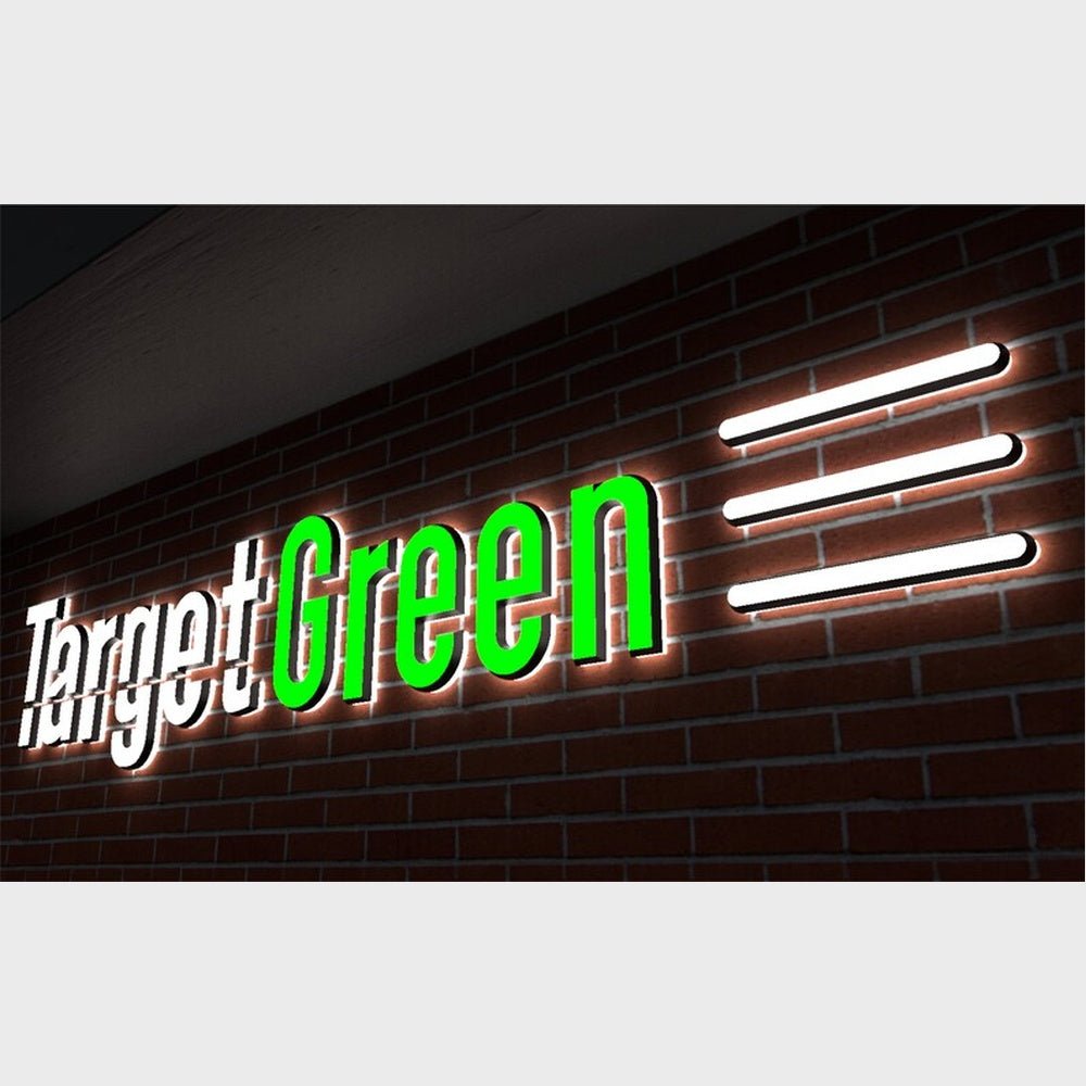 Target Green 3D Frontlit And Backlit Channel Letter Led Light Sign - Shineneon