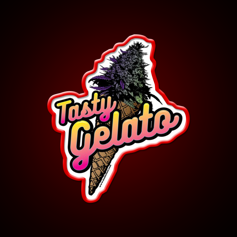 Tasty Gelato Strain Art Hemp Inspired Green Leaf Led Neon Sign Rgb Color - LED neon sign view 10