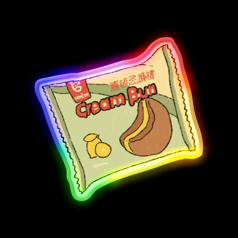Tasty Tasty 4 Snack Food Led Neon Sign Rgb Color - LED neon sign close-up detail