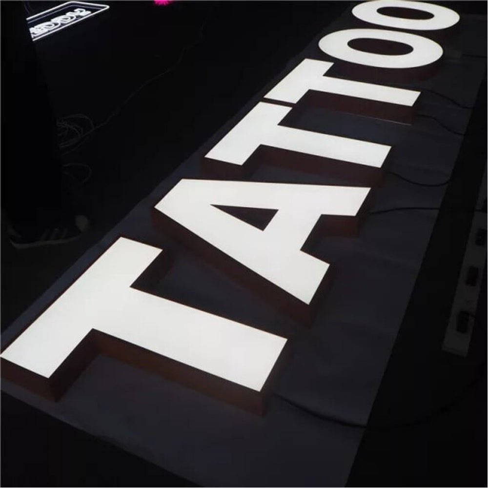 Tattoo 3D Frontlit Channel Letters Led Light Sign - Shineneon