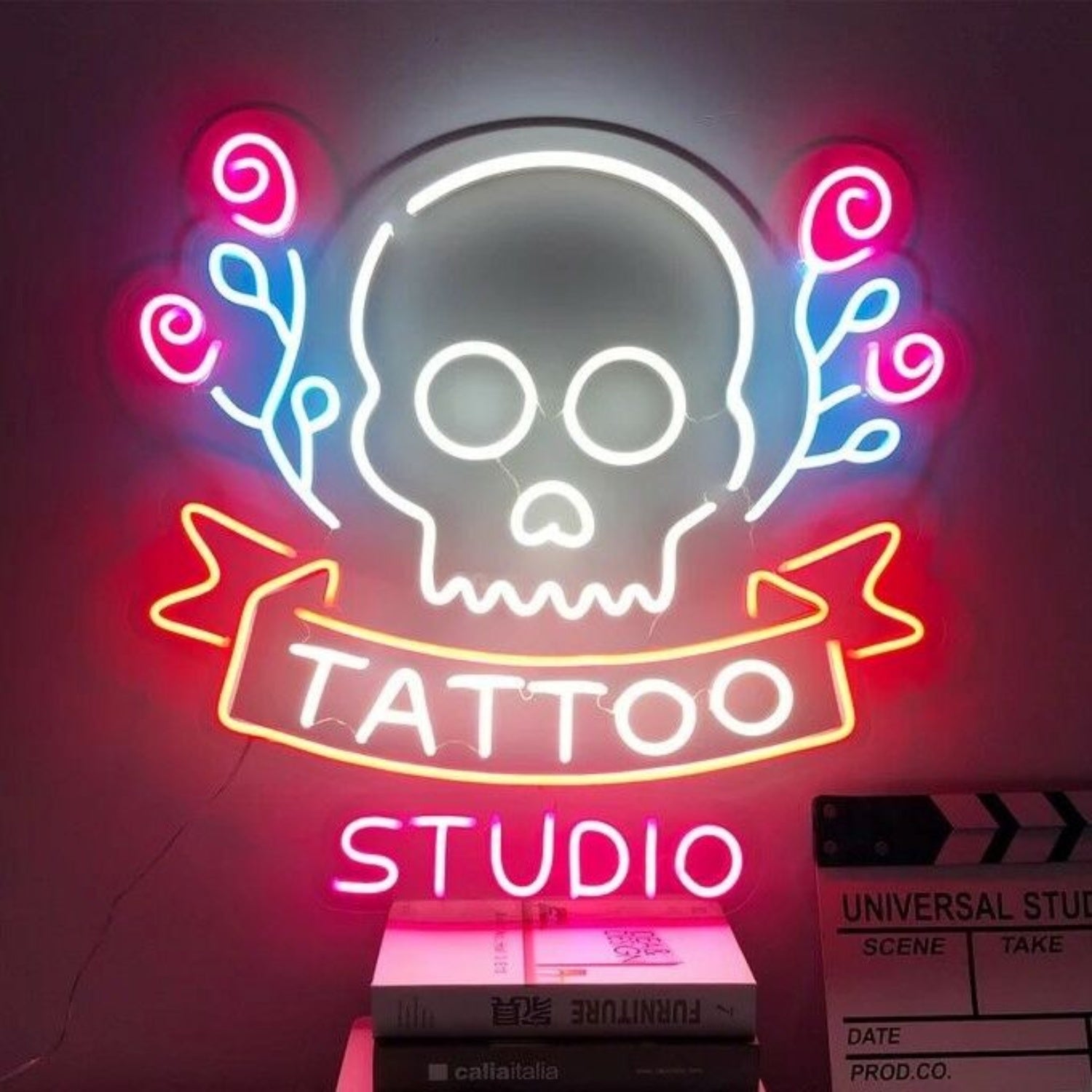Tattoo And Skull Led Neon Sign For Tattoo Studios | Shineneon