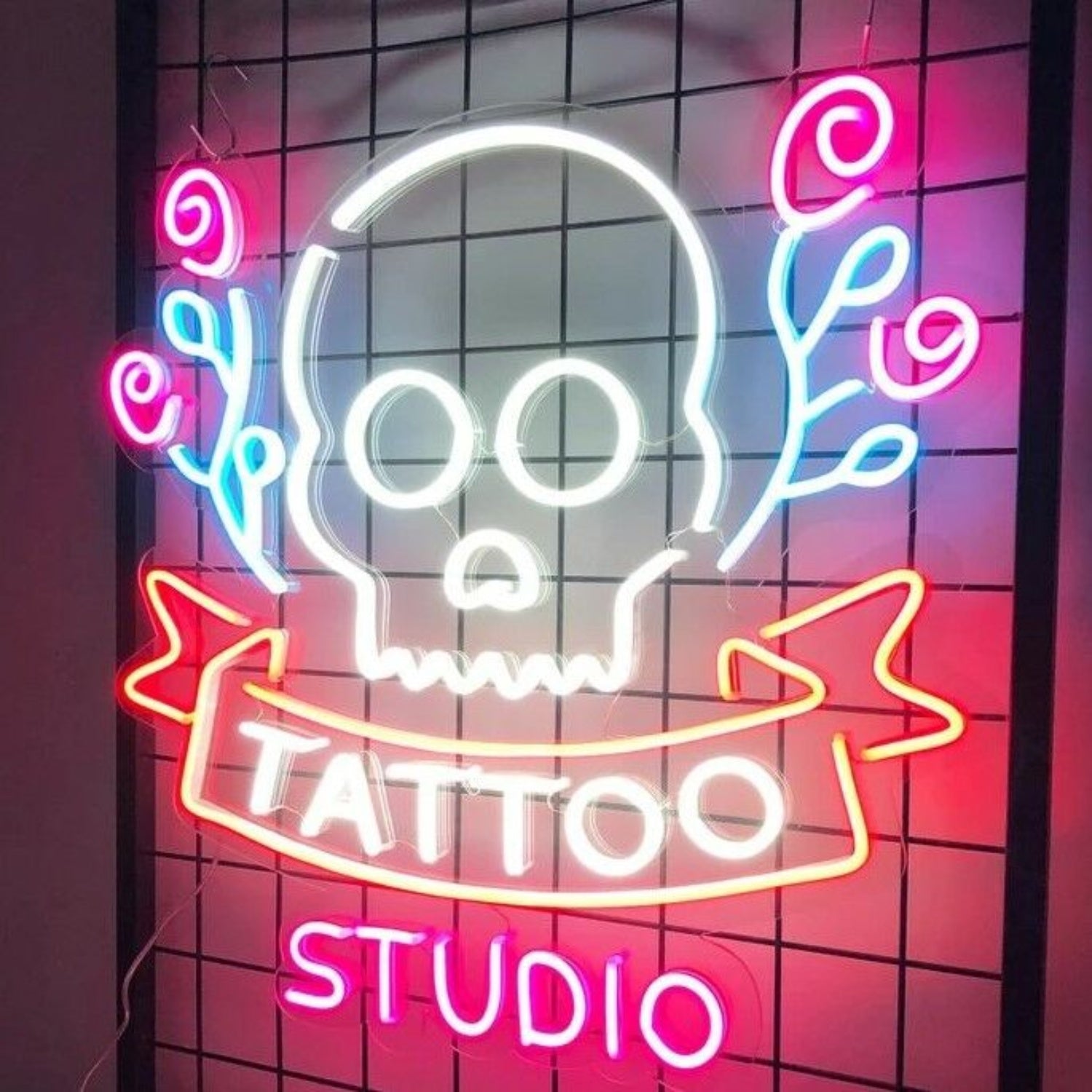 Tattoo And Skull Led Neon Sign For Tattoo Studios | Shineneon