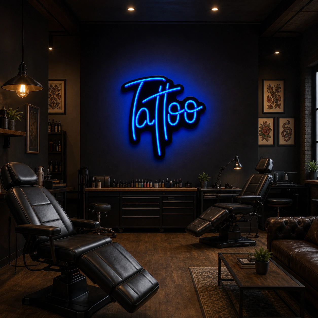 Tattoo LED Neon Sign Garage Man Cave Neon Sign size image