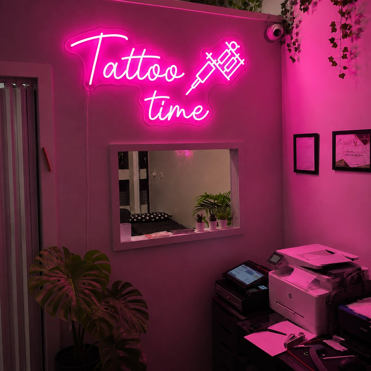 Tattoo Time LED Neon Sign - 03 Real Lifestyle Scene