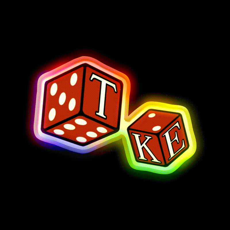 Tau Kappa Epsilon Beer Die Beer Bar Decor Led Neon Sign Rgb Color - LED neon sign close-up detail