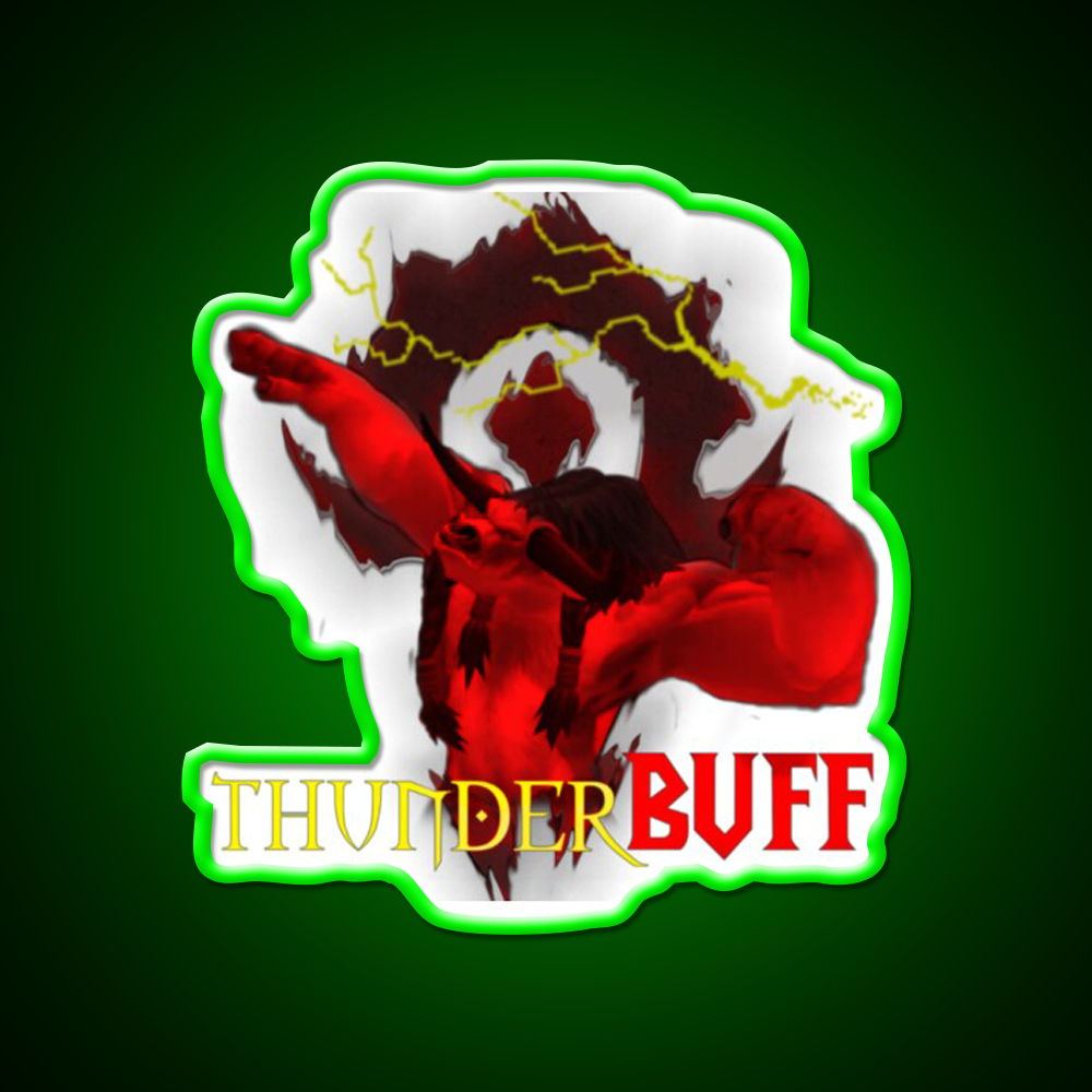 Tauren Thunderbuff Gym Fitness Led Neon Sign Rgb Color