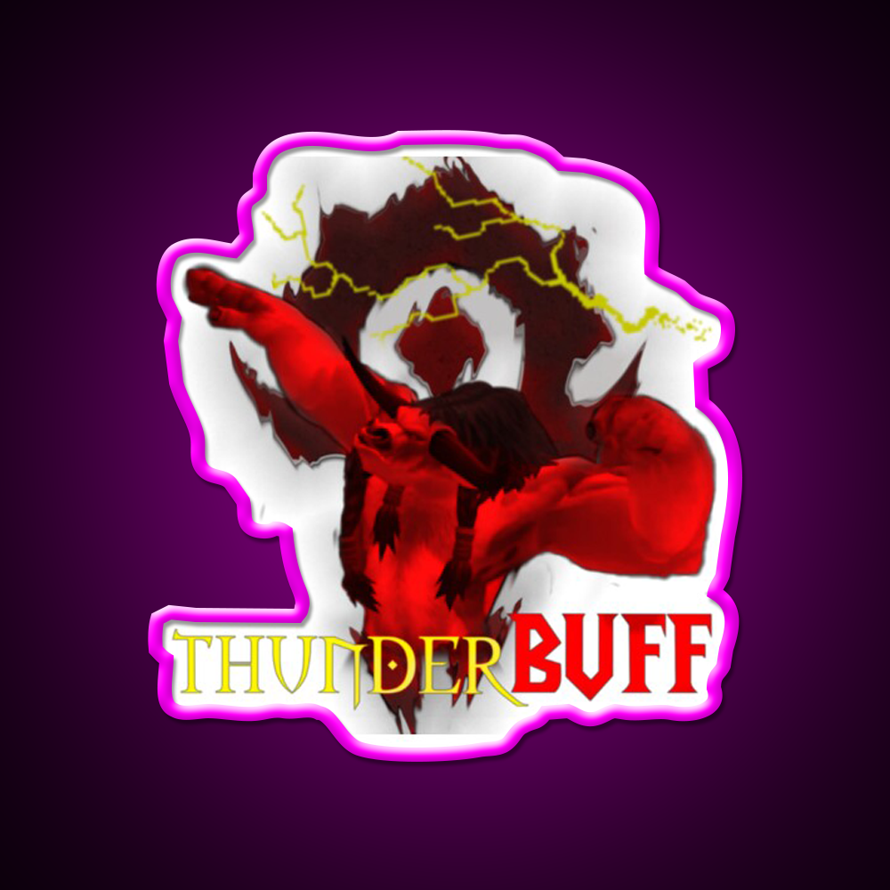 Tauren Thunderbuff Gym Fitness Led Neon Sign Rgb Color