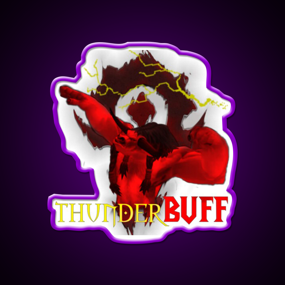 Tauren Thunderbuff Gym Fitness Led Neon Sign Rgb Color