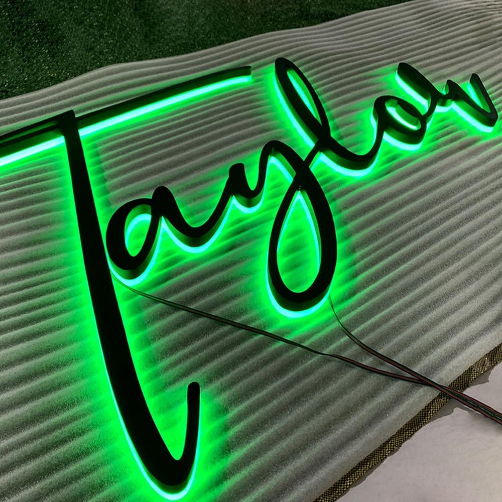 Taylor 3D Backlit Channel Letters Led Light Sign - Shineneon