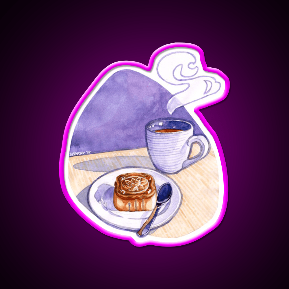 Tea And Mooncake Snack Food Led Neon Sign Rgb Color - Shineneon