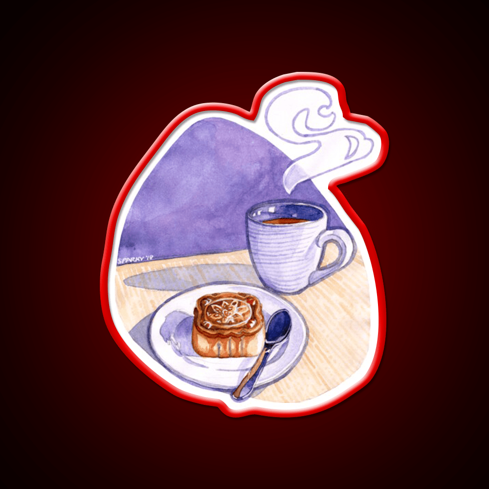 Tea And Mooncake Snack Food Led Neon Sign Rgb Color - Shineneon