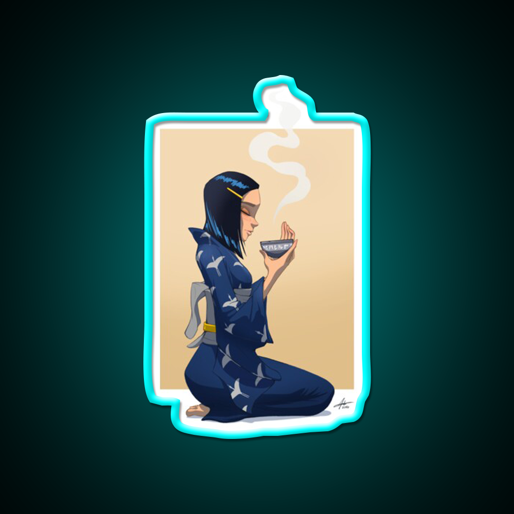 Tea Girl Led Neon Sign Chinese Food Rgb Color