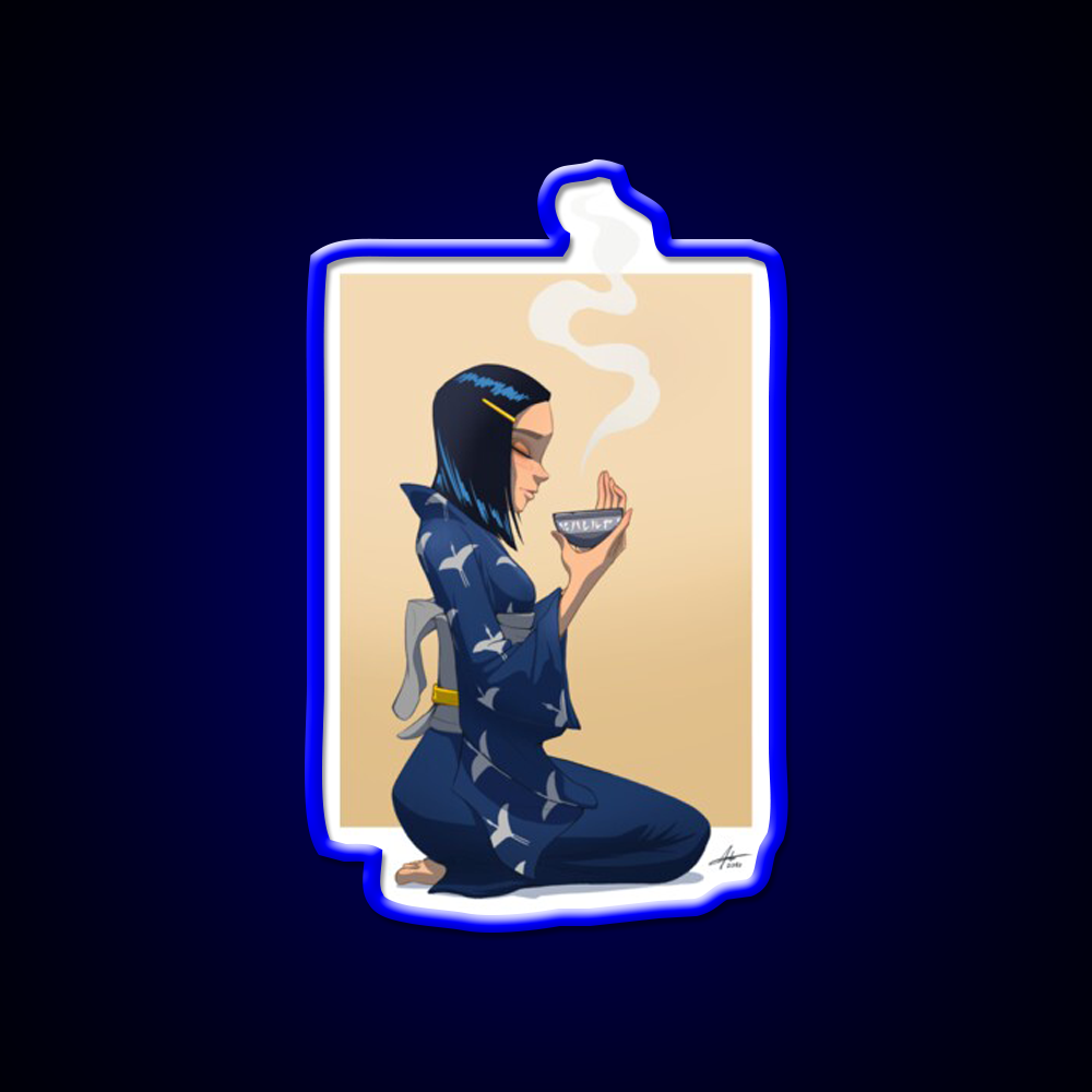 Tea Girl Led Neon Sign Chinese Food Rgb Color