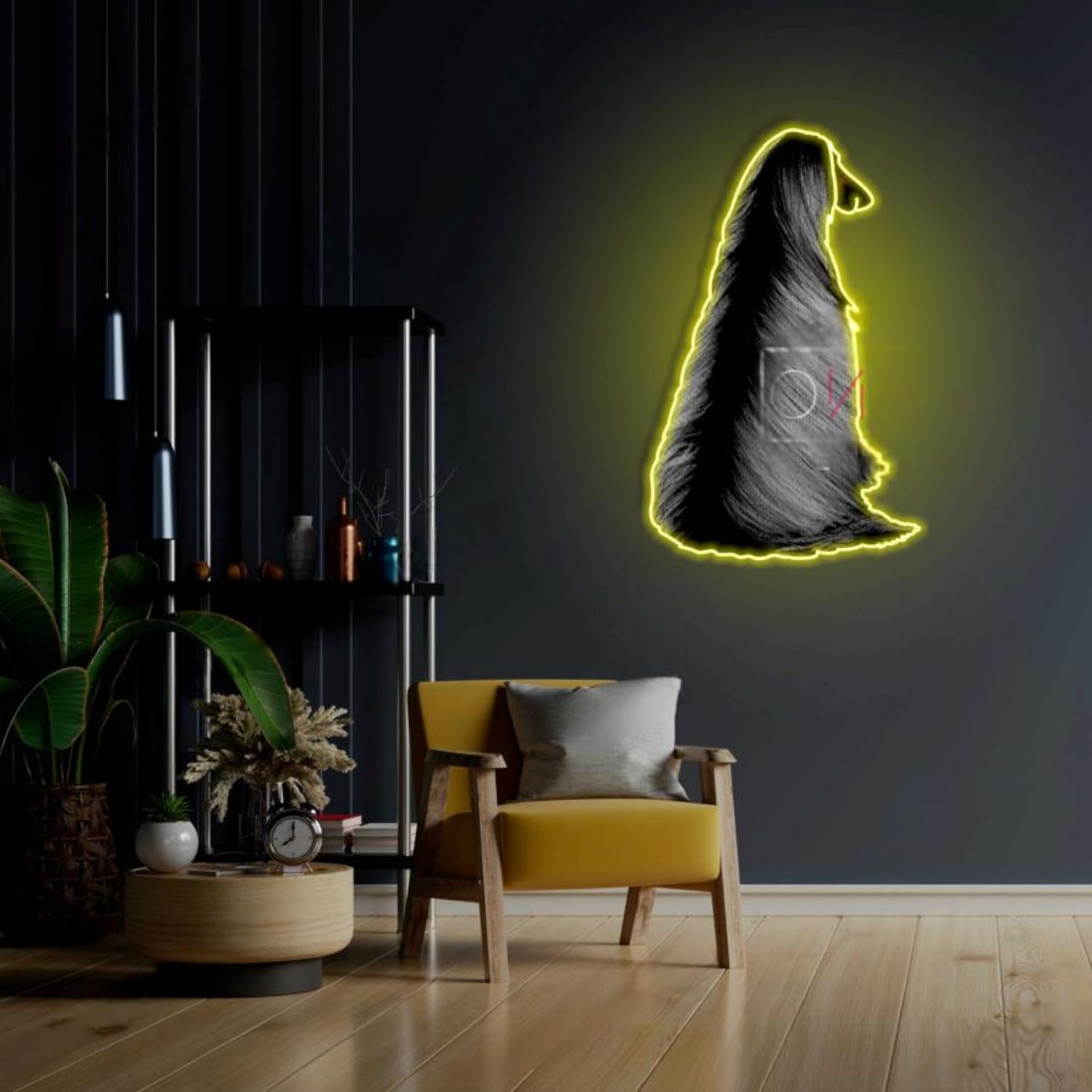 Teal Blue Afghan Hound Led Neon Sign Indoor Wall Art Decor | Shineneon