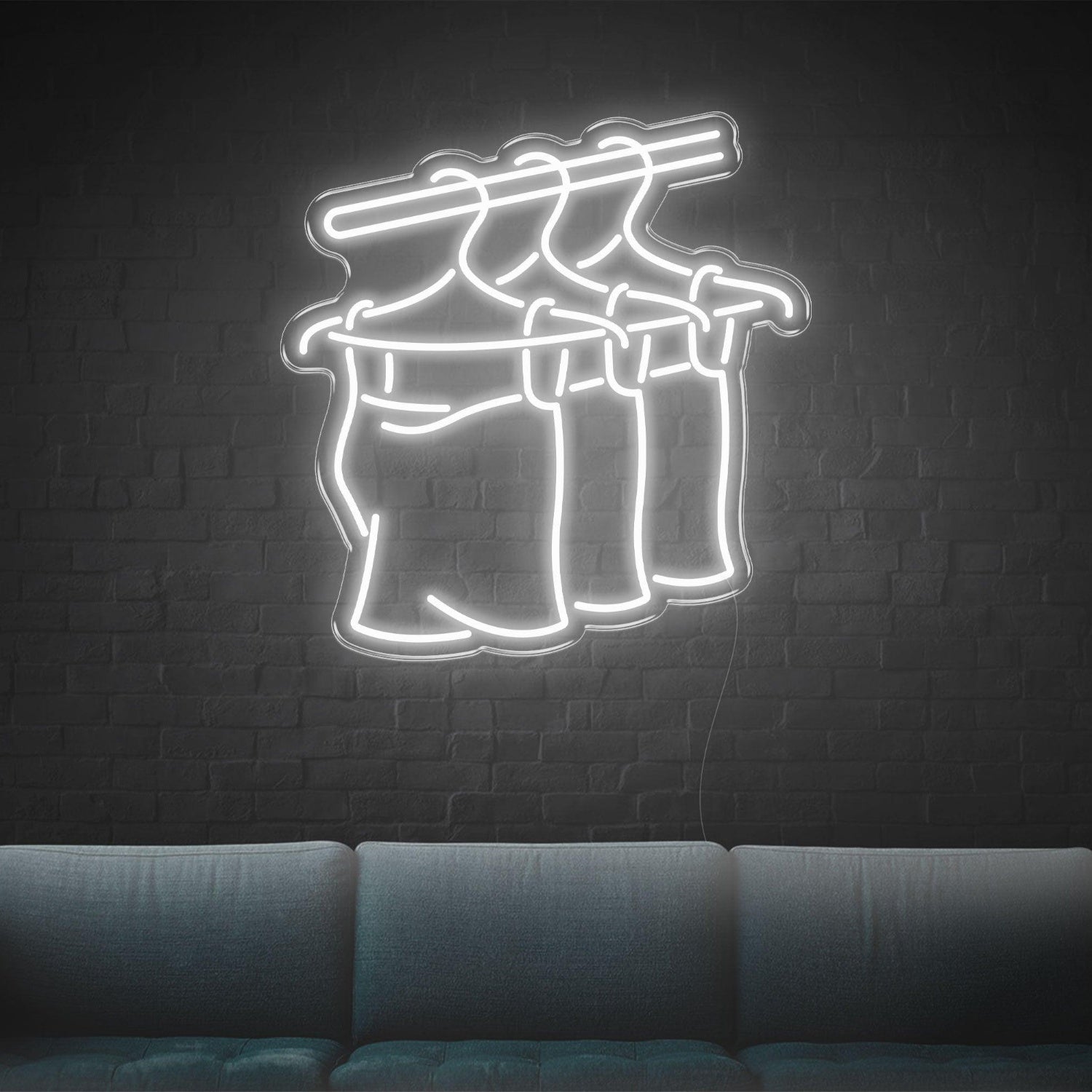 Teal Blue Hanging Pants Led Neon Sign For Fashion Store Decor | Shineneon