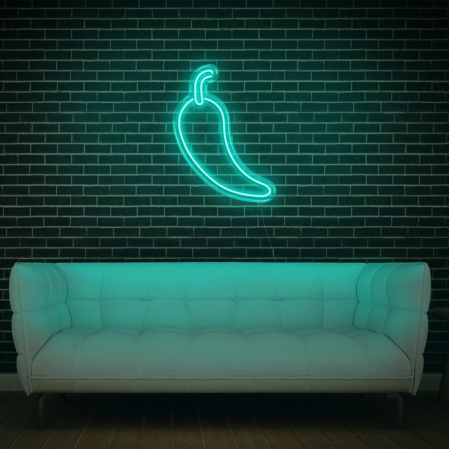 Teal Chili Led Neon Sign For Modern Home And Restaurant Wall Decor | Shineneon