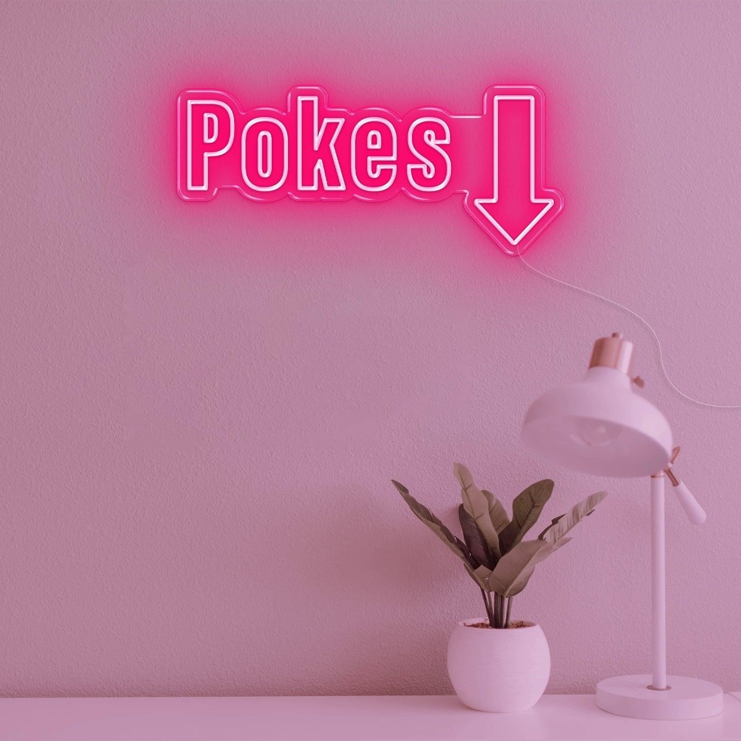 Teal Pokes 1 Arrow Led Neon Sign For Modern Poke Bowl Restaurant Decor | Shineneon
