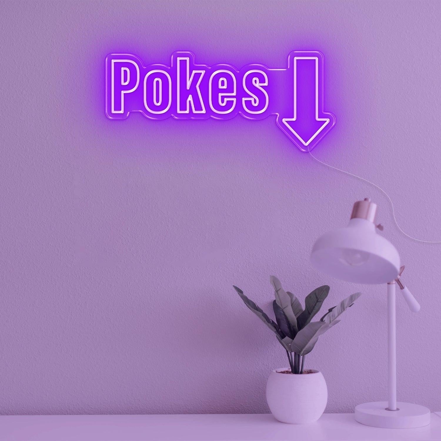 Teal Pokes 1 Arrow Led Neon Sign For Modern Poke Bowl Restaurant Decor | Shineneon