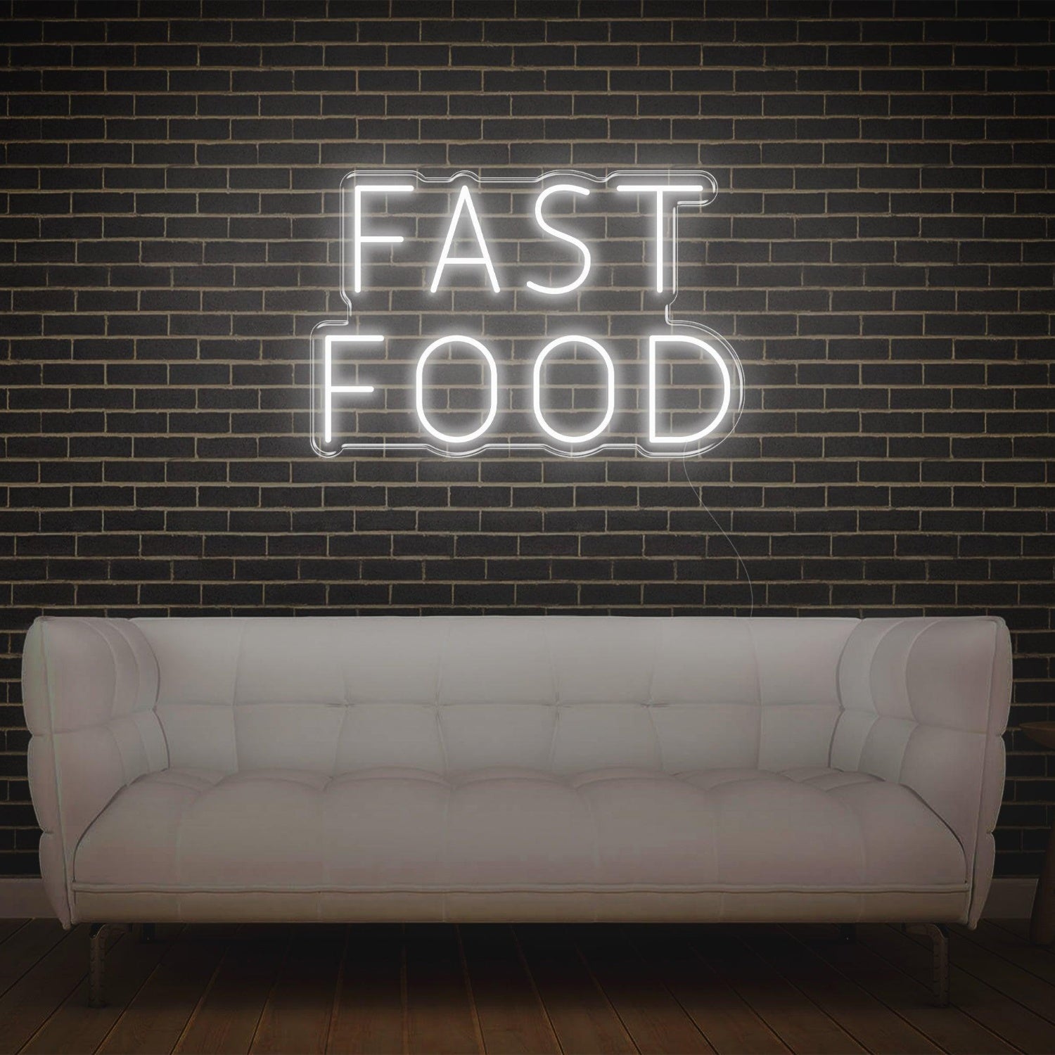 Teal Text Fast Food Led Neon Sign For Restaurant Cafe Shop Wall Decor | Shineneon