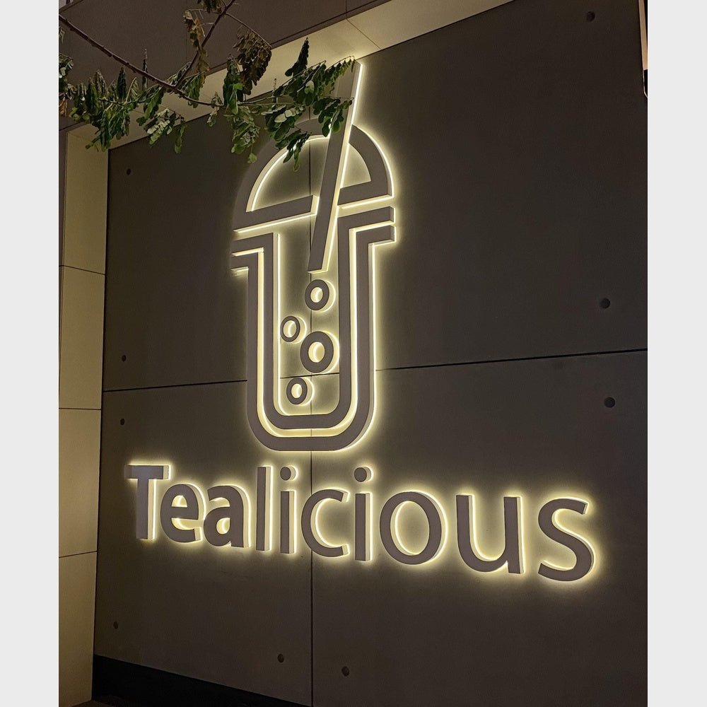 Tealicious 3D Backlit Channel Letters Led Light Sign - Shineneon