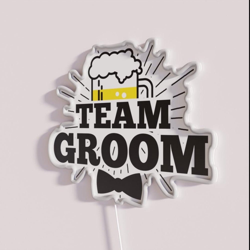 Team Groom Bachelor Party Jga Groom Rgb Led Neon Sign - Shineneon