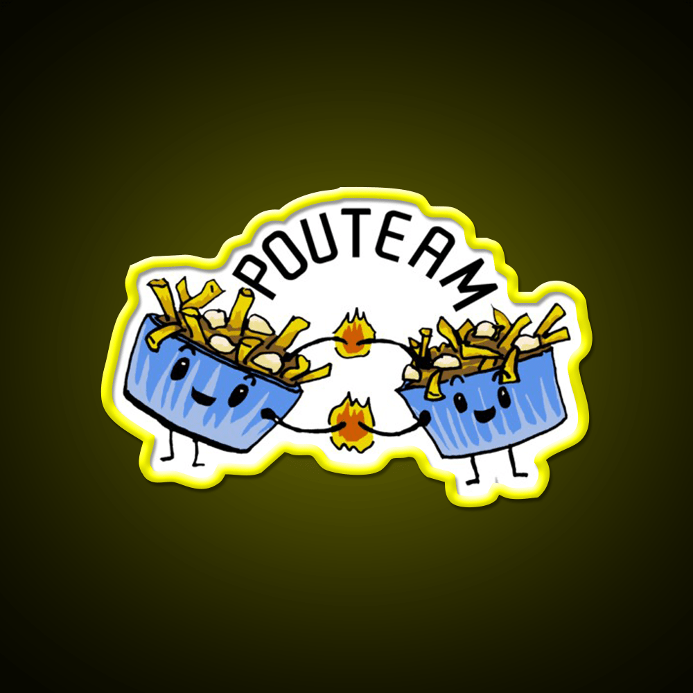 Team Poutine Snack Food Led Neon Sign Rgb Color - Shineneon