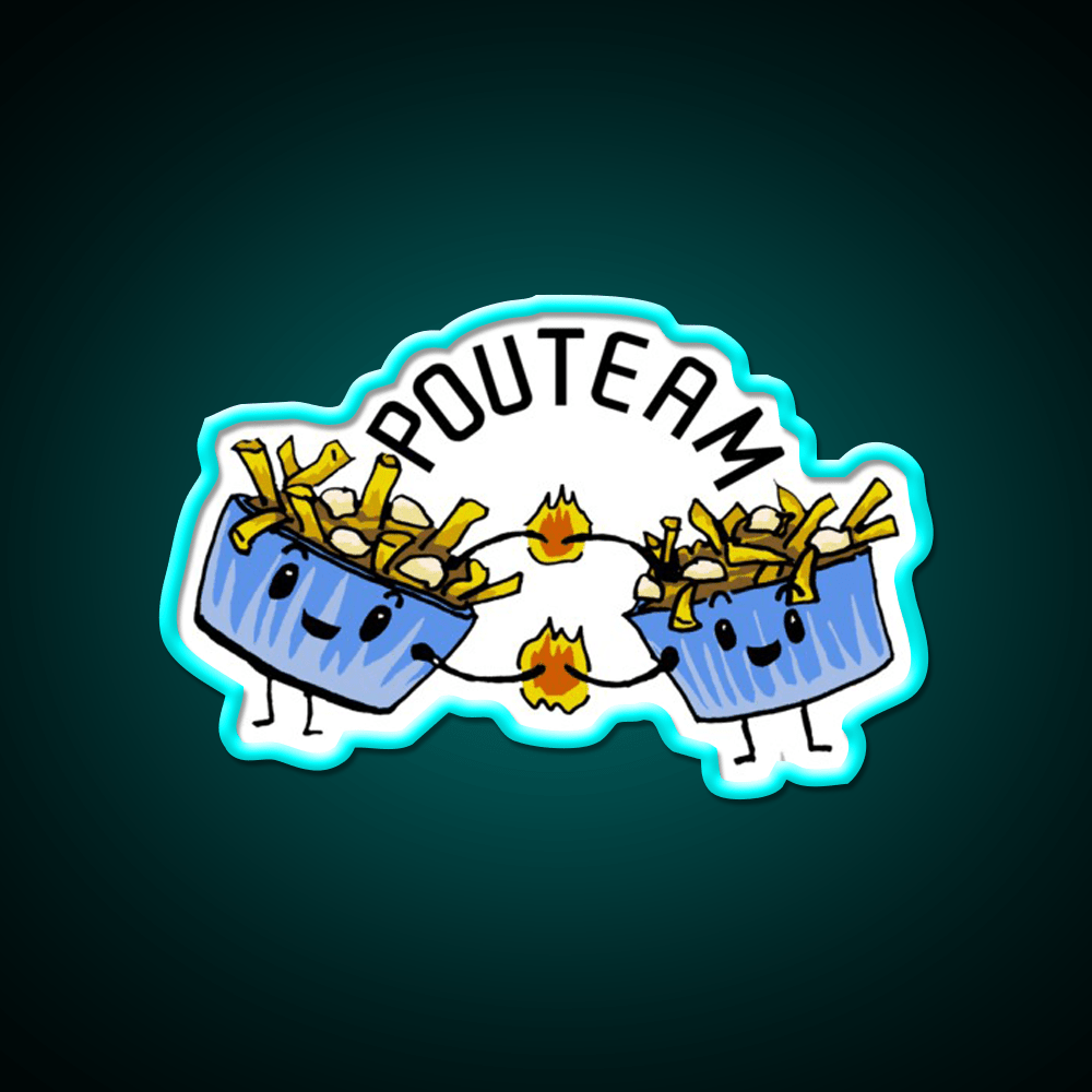 Team Poutine Snack Food Led Neon Sign Rgb Color - Shineneon